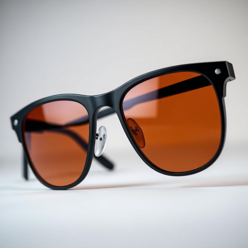 Black-frame VisionDrive night-driving glasses with amber lenses